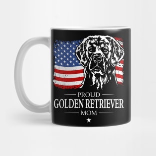 Golden Retriever Mom American Flag patriotic dog Mug